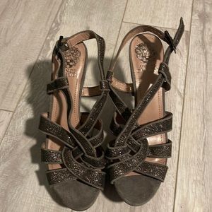 Vince Camuto Grey sparkly strappy heels